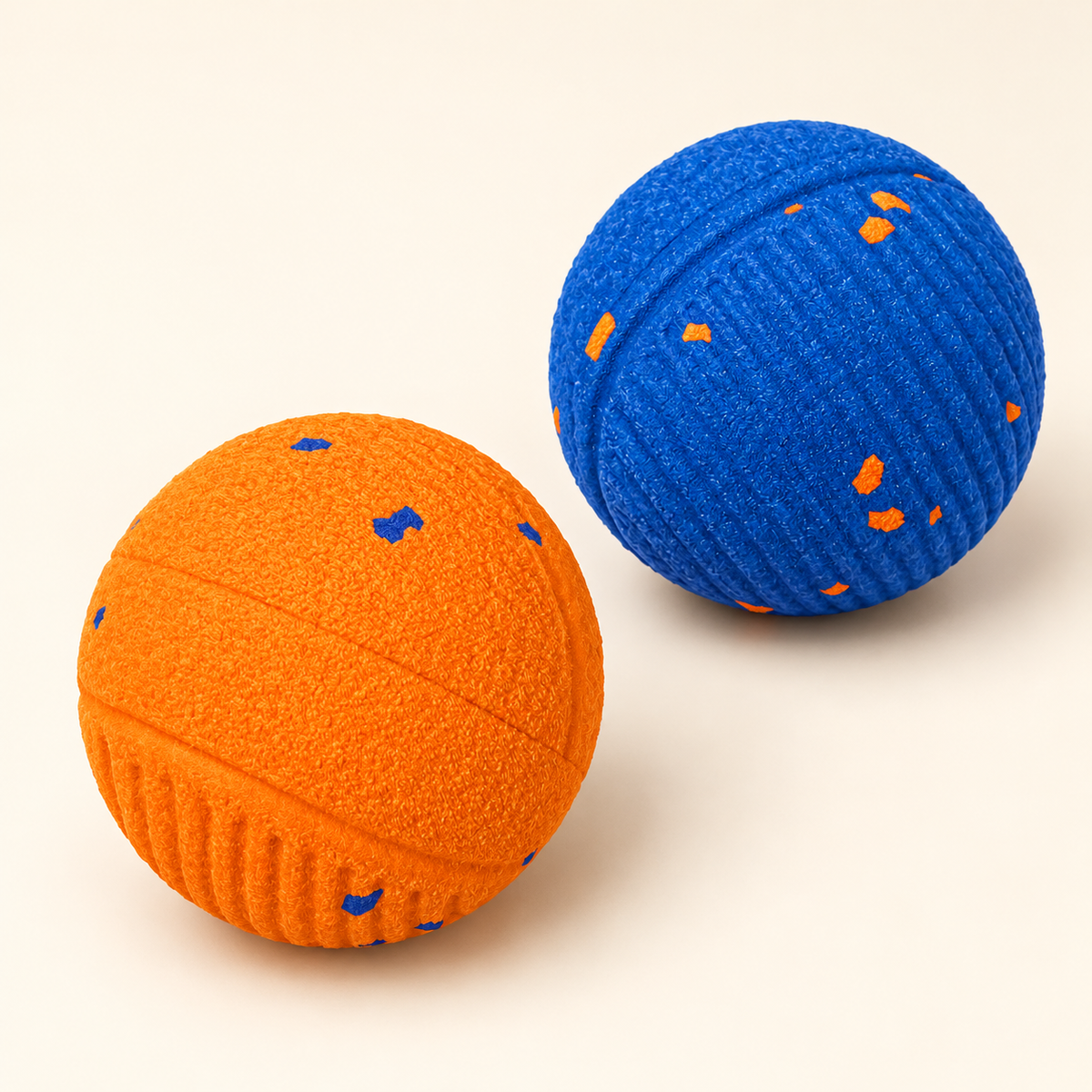 MossRomp Big Ball — Orange and Blue studio product photograph